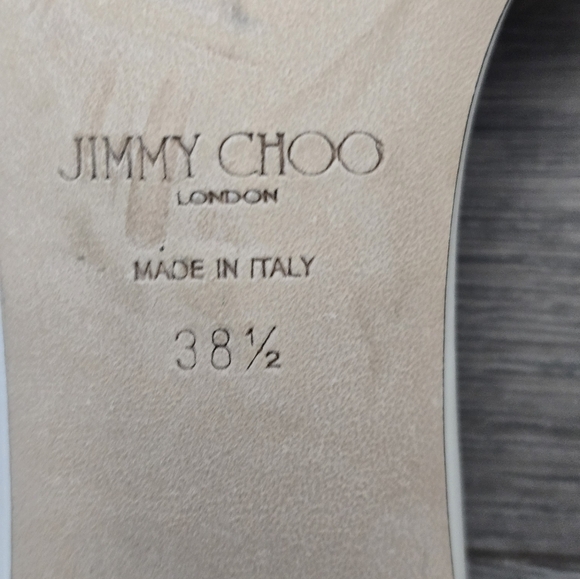 Jimmy Choo Hawke Mule Flat Latte/Gold Ladies Size 38.5 EUC Luxury Leather - Picture 11 of 13